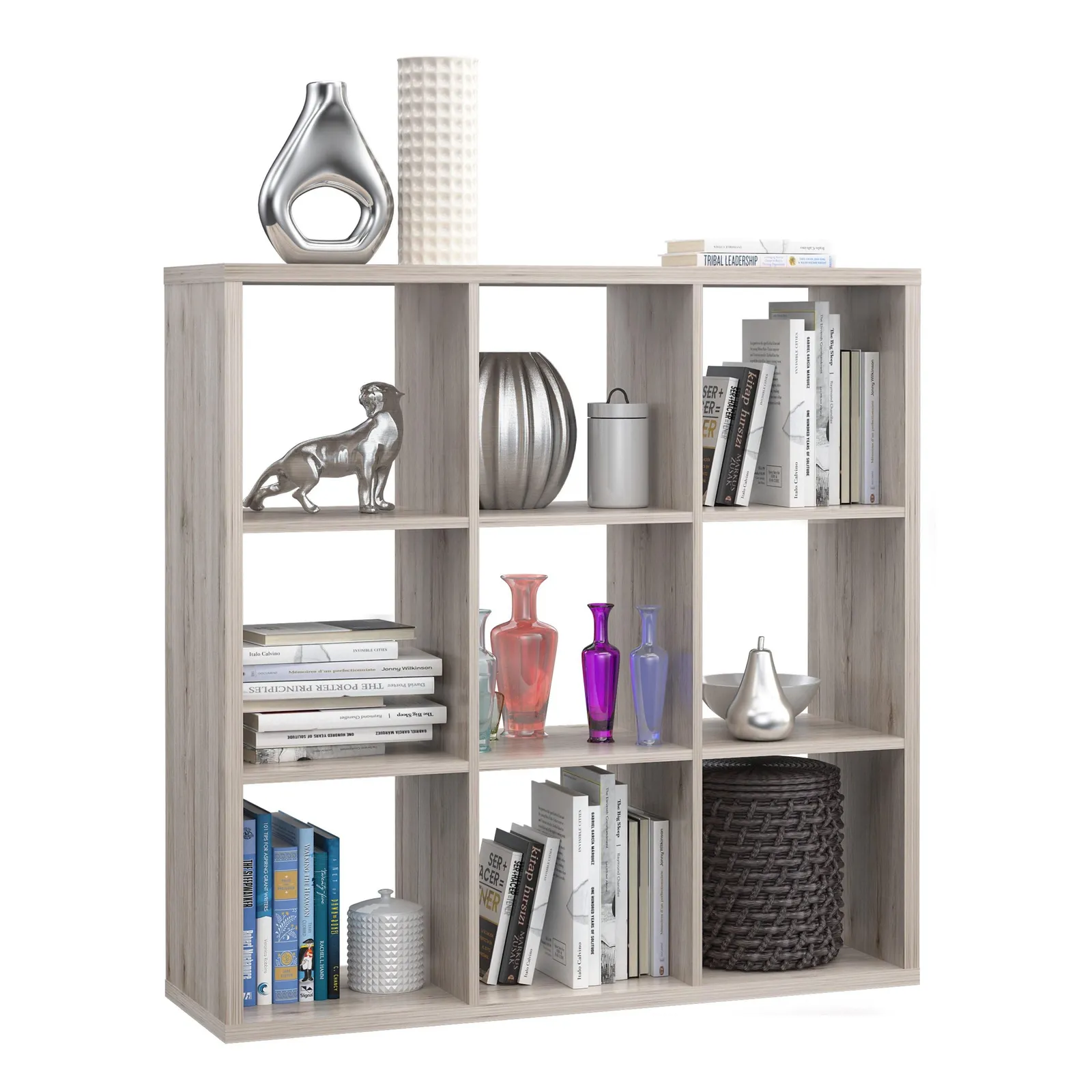 Furniture To Go Mauro 3x3 Storage Unit in Light Oak 3