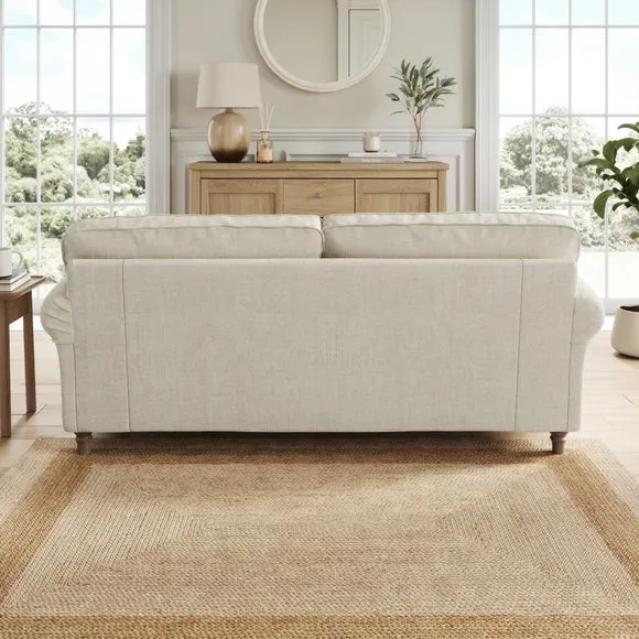 Flori Tonal Plush Chenille 3 Seater Sofa 3
