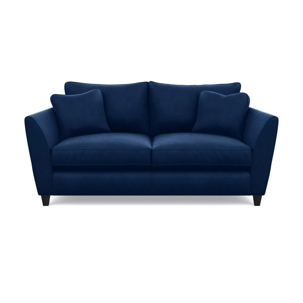 Heal's Torino 3 Seater Sofa Velvet Midnight Black Feet 2