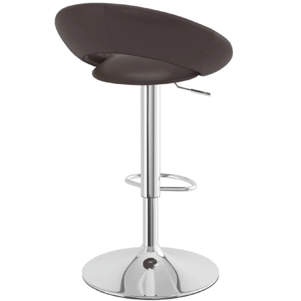 netfurniture Serene Brown Padded Kitchen Breakfast Bar Stool Height Adjustable 5