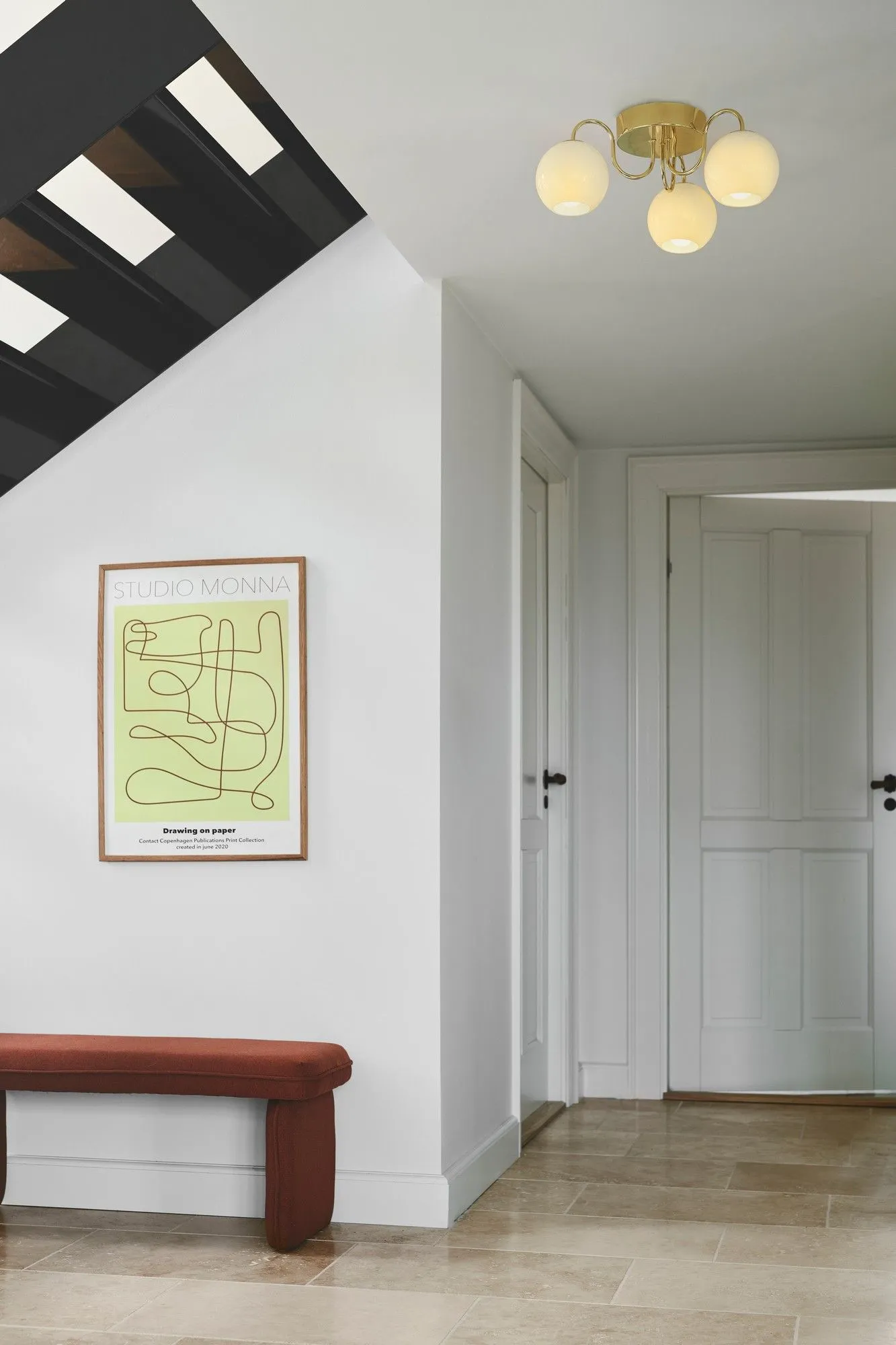 Nordlux Franca Ceiling Light Brass Metal E14 Mains in Gold 5