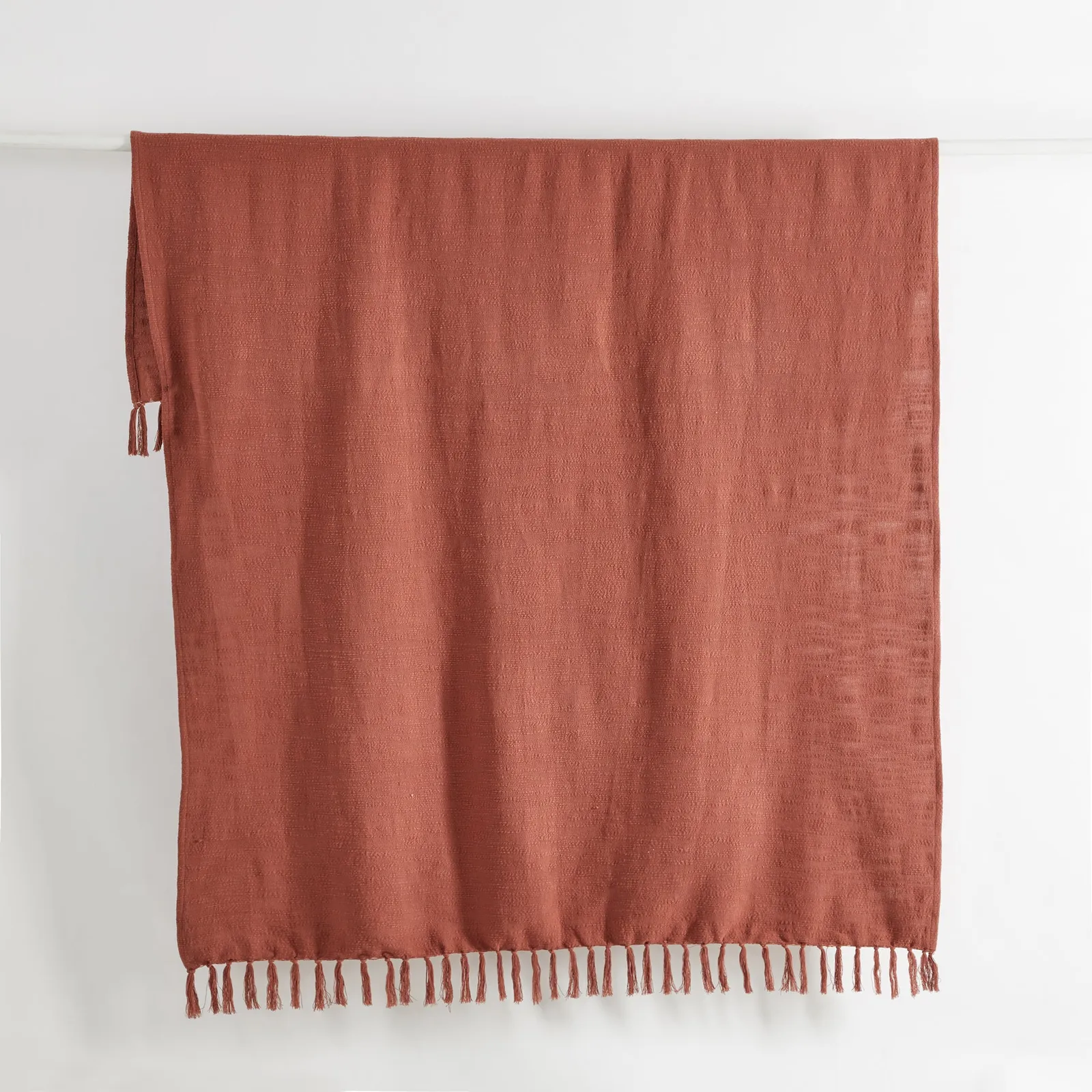 Cotton Slub Throw Red