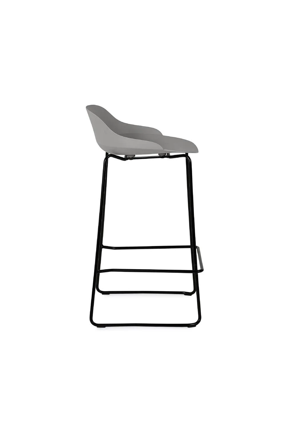 Julian Bowen Rocco Plastic Bar Stool (Set of 2) in Light Grey 5