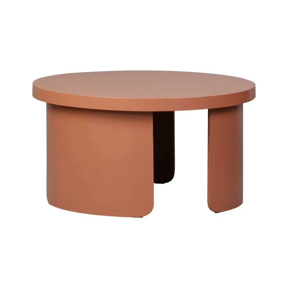 sweeek Set of 2 round nesting coffee tables in Terracotta 3