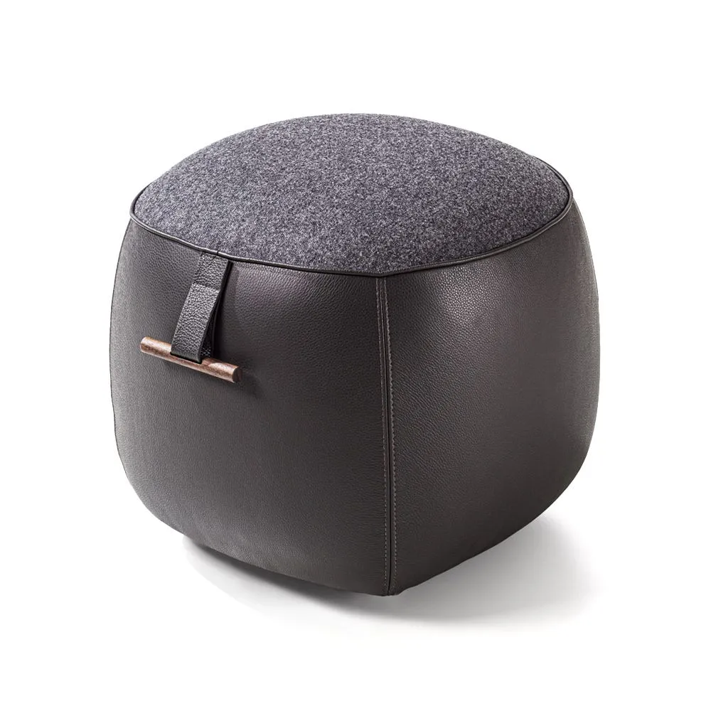 Porada Lagom Small Pouf Motley 300 Pelle Leather Plus C14 2