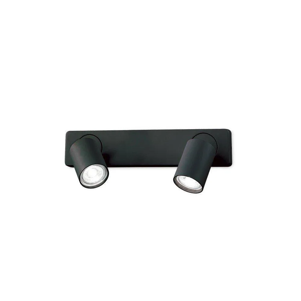 Netlighting Rudy Indoor Wall Lamp Spotlight 2 Lights Black GU10