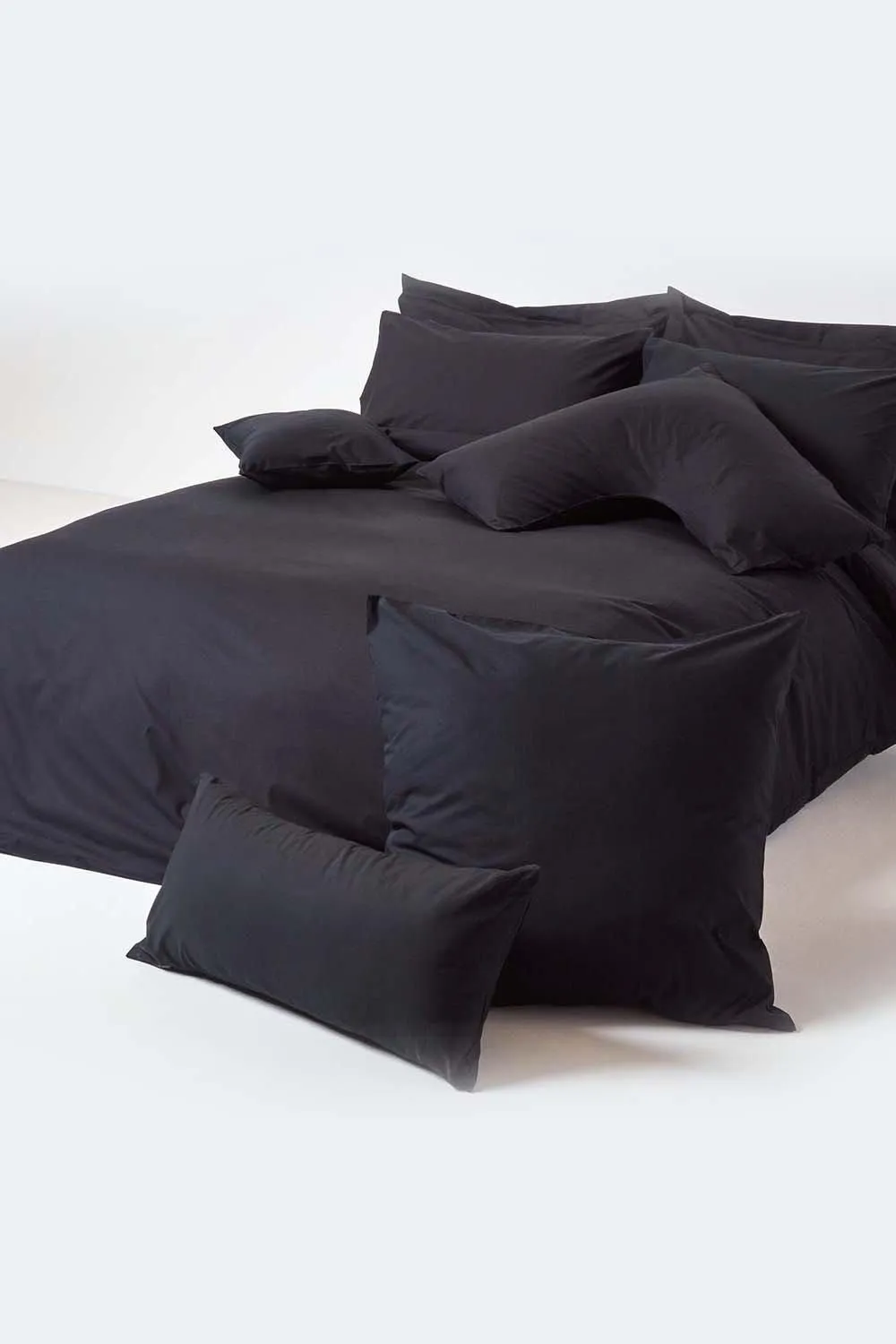 Homescapes Continental Egyptian Cotton Pillowcase 200 TC, 80 x 80 cm in Black 4