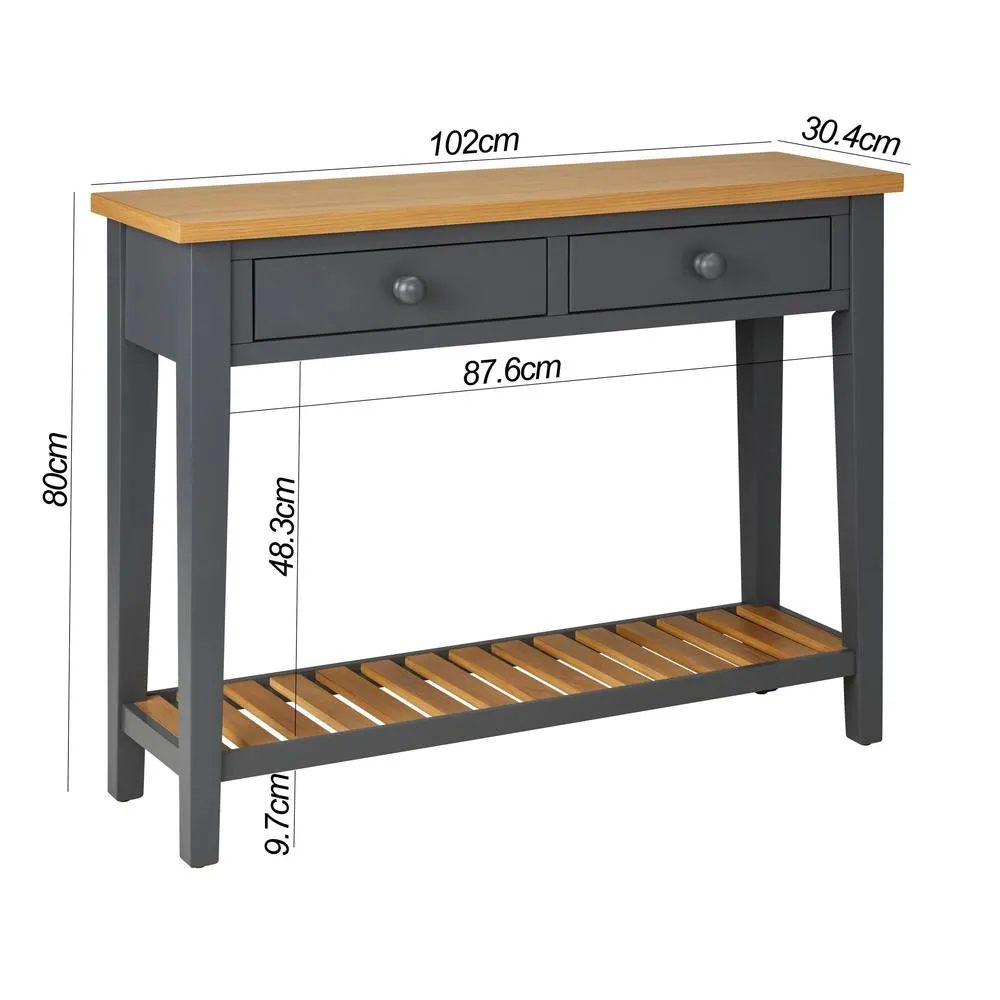 Statement Furniture Ludlow Console Table - Large in Dark Grey 3