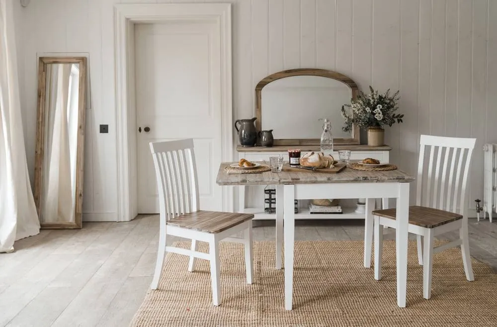 Statement Furniture Florence Highback Wooden Seat Chairs Set of 2 in White 2