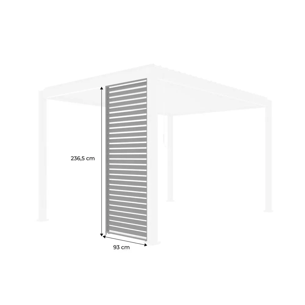 sweeek Louver panel aluminium 100 cm for Triomphe pergola 3x3m V2, 4x3m, 6x3m in Dark Grey 4