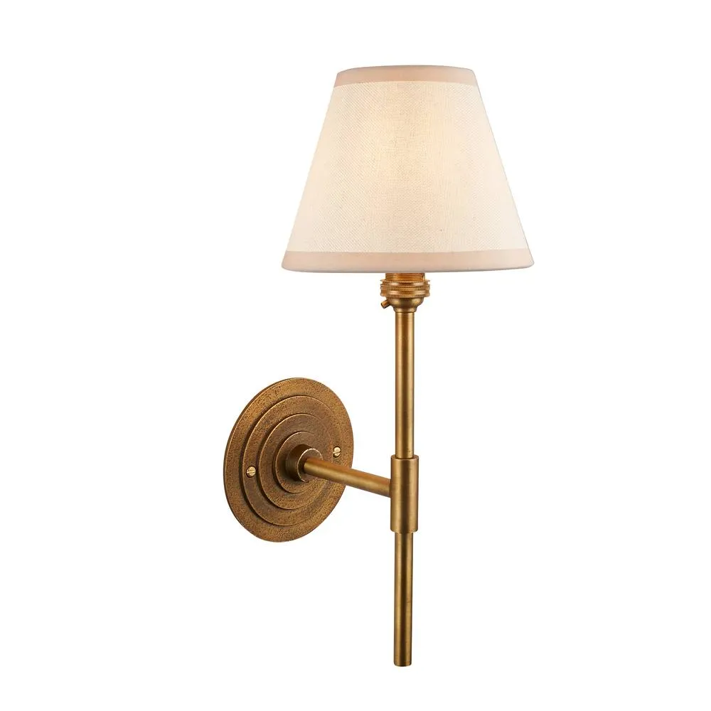 Netlighting Halo Tall & Ivy 16cm Wall Lamp Antique Brass Vintage White in Gold