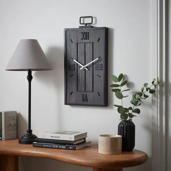 Fulton Industrial Rectangular Wall Clock