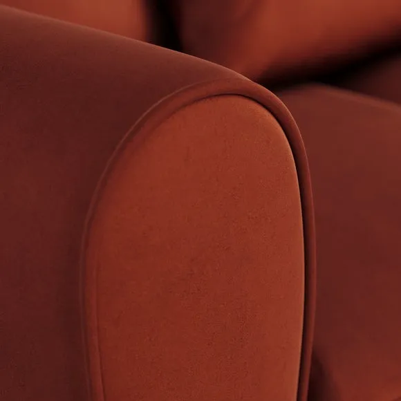 Blake Curved Arm Opulent Velvet 2 Seater Sofa 5