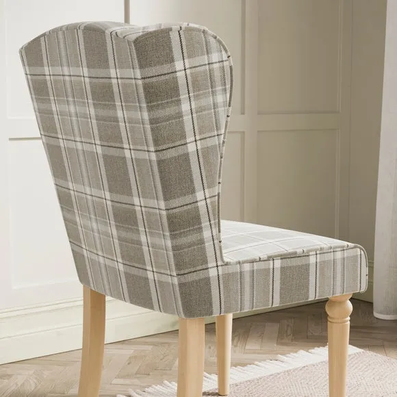 Charnwood Set of 2 Checked Dining Chairs 4