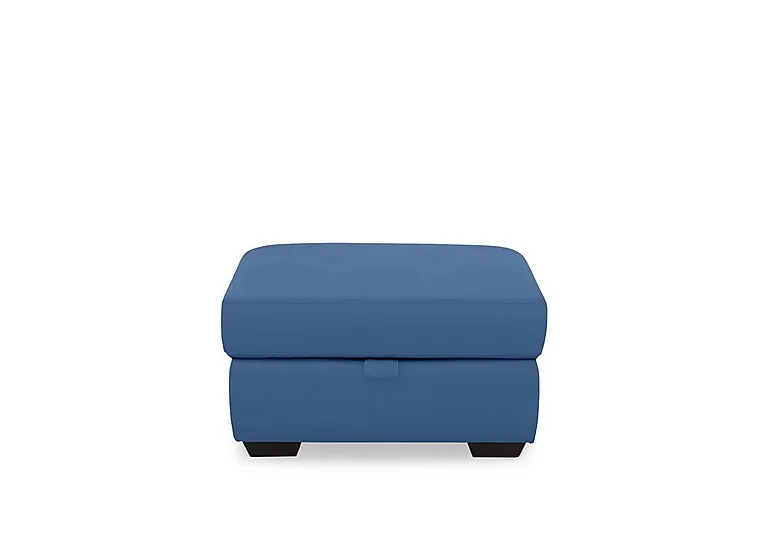 Dinky Leather Large Storage Footstool