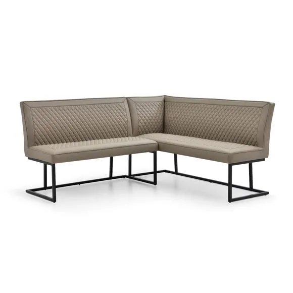 Indus Valley Athena Corner Dining Bench, Faux Leather 2