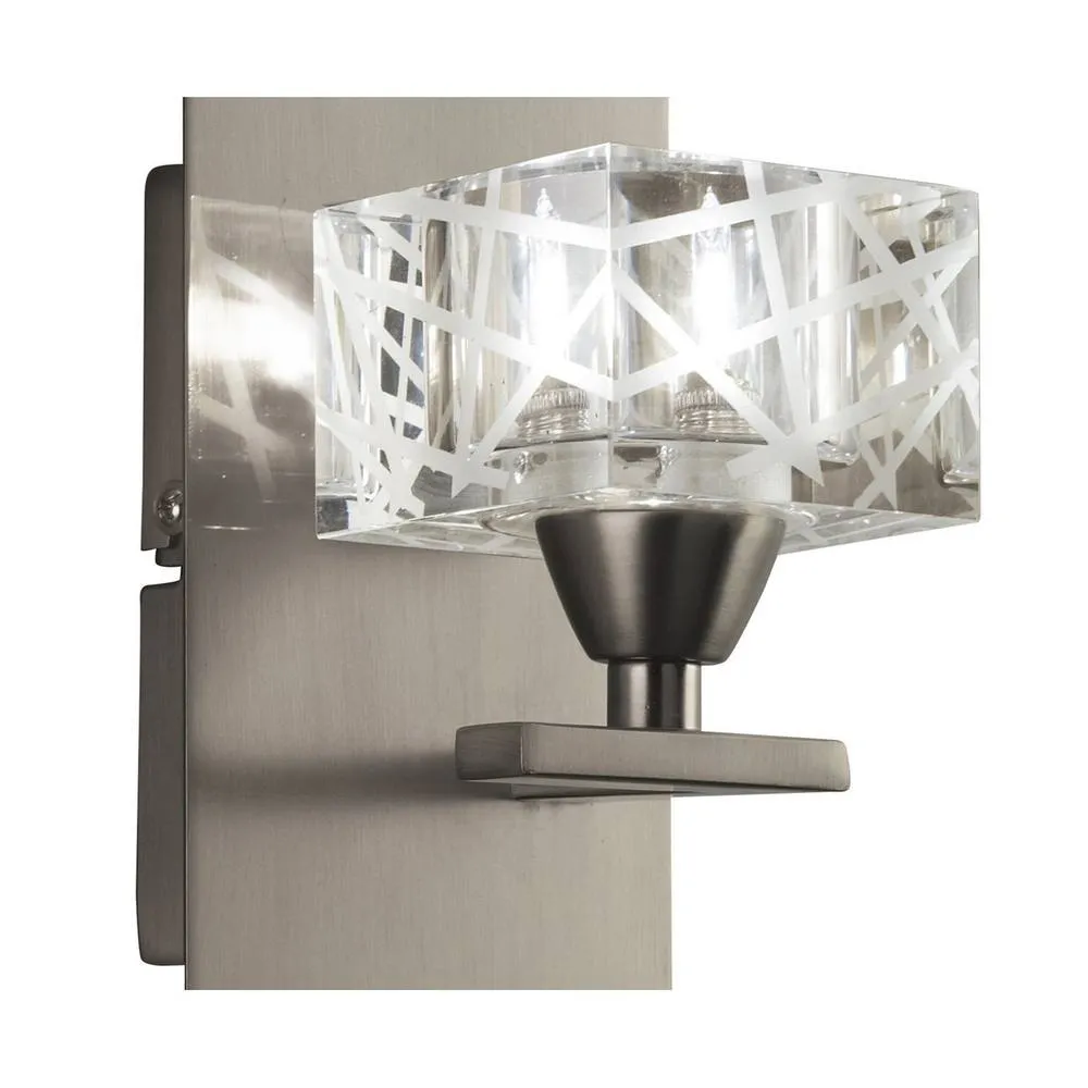 Netlighting Zen Wall Lamp Switched 1 Light G9 Satin Nickel in Grey 4