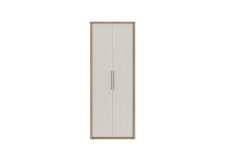 Chelsea 2 Door Tall Wardrobe with Silver Handles