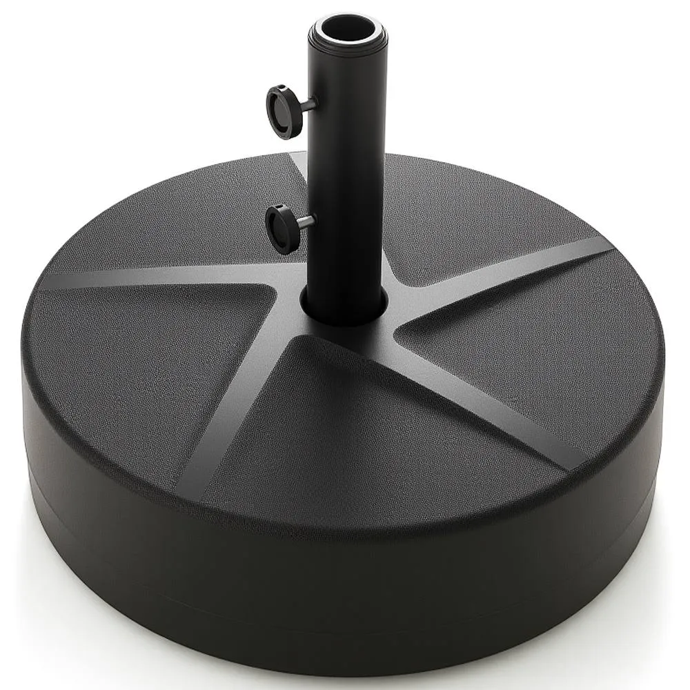 Costway Patio Umbrella Base Umbrella Stand Fit 48/38/36 mm Umbrella Poles in Black