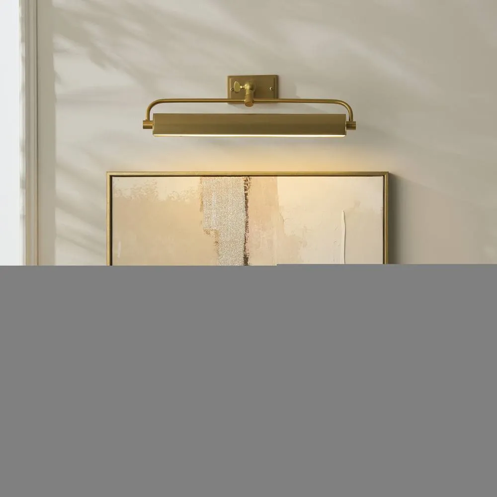 Netlighting Nantes Rechargeable Picture Light Warm Brass Frosted Pc in Gold 2