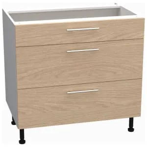 Wickes Orlando Scandi Oak Slab Drawer Unit - 900mm