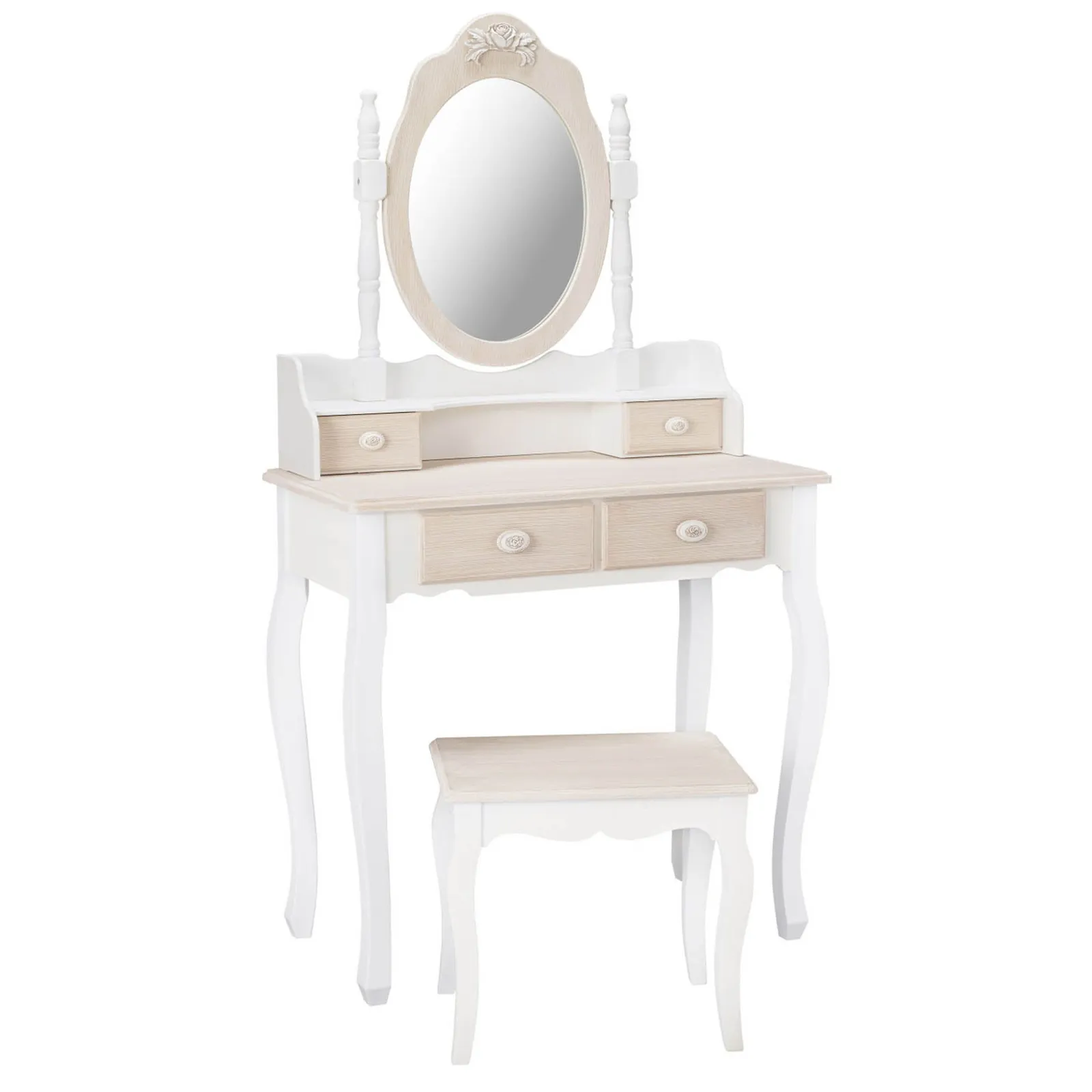 Juliette White Dressing Table White/Natural