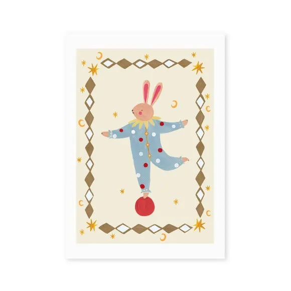 East End Prints Balancing Bunny Print 2