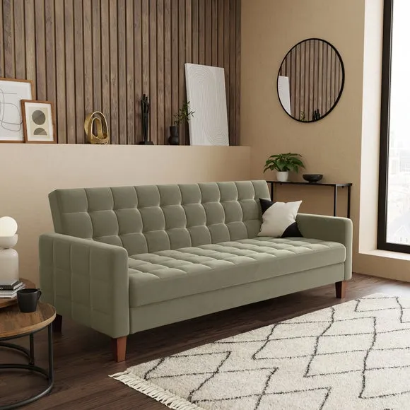 Harlow Velvet Storage Double Sofa Bed