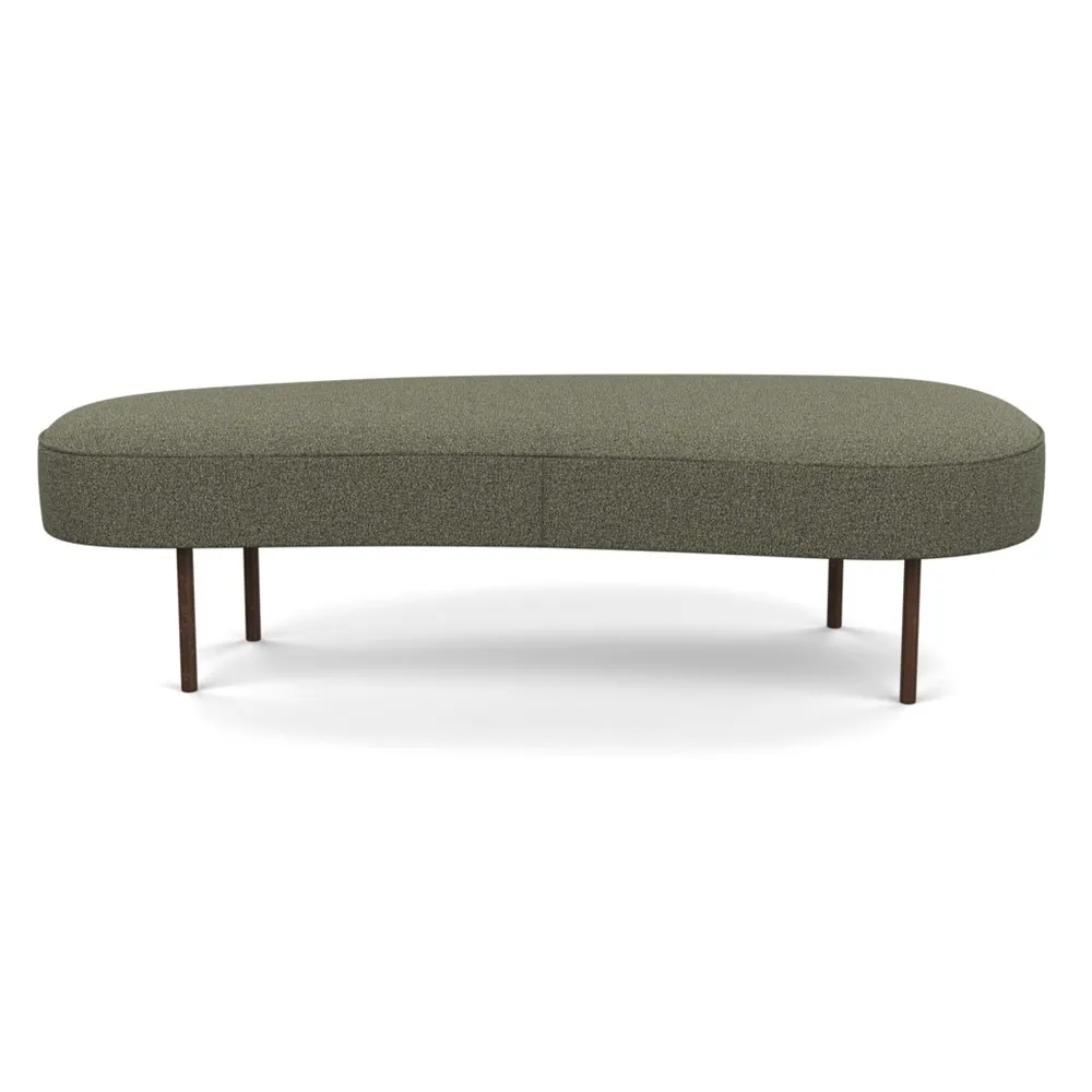 Heal's Isola Large Ottoman Loop Boucle Forest Bronze Feet 1
