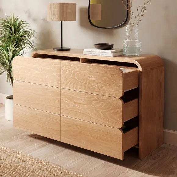 Bennett 6 Drawer Chest, Light Oak 2