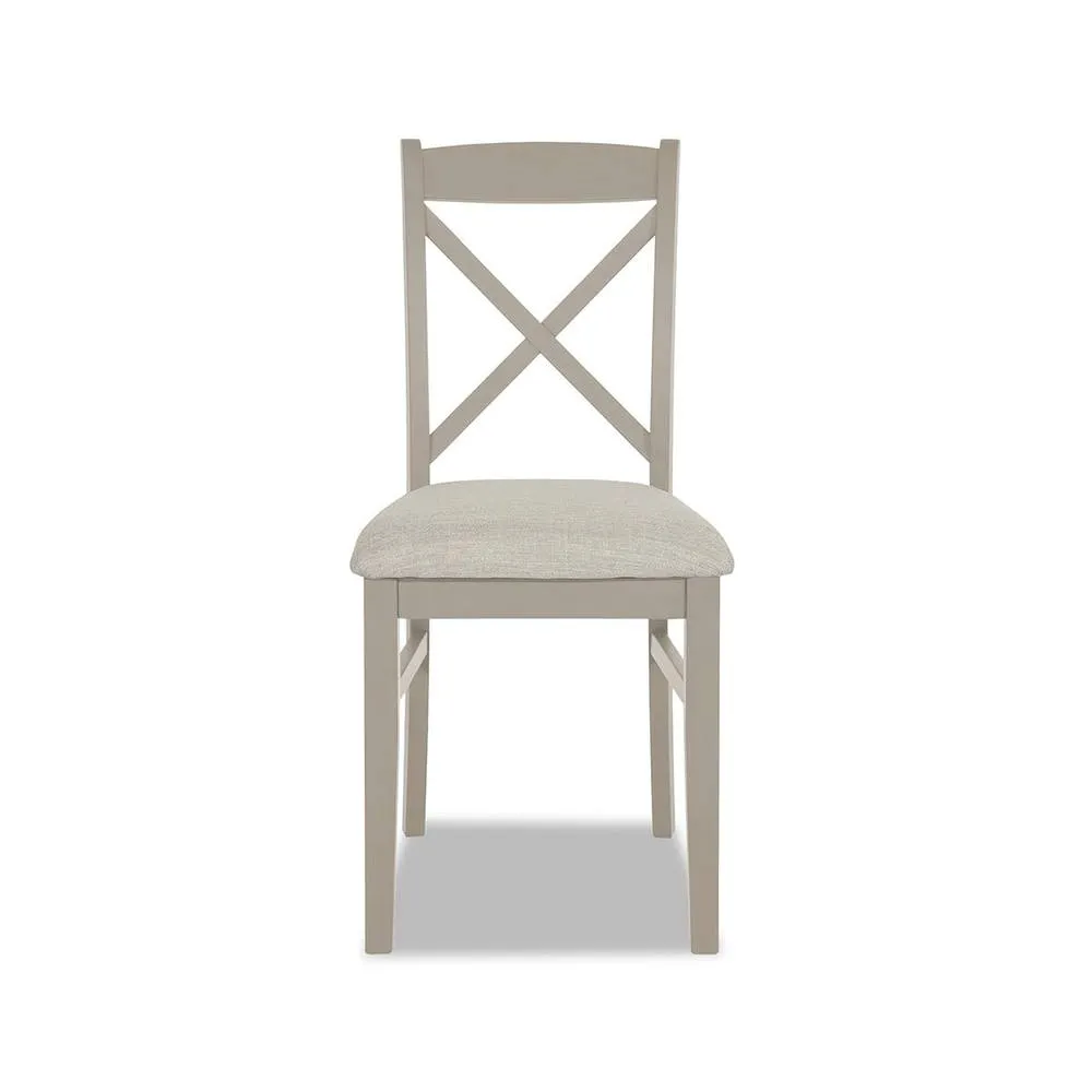 Statement Furniture Florence Crossback Upholstered Seat Dining Chair in Taupe 2