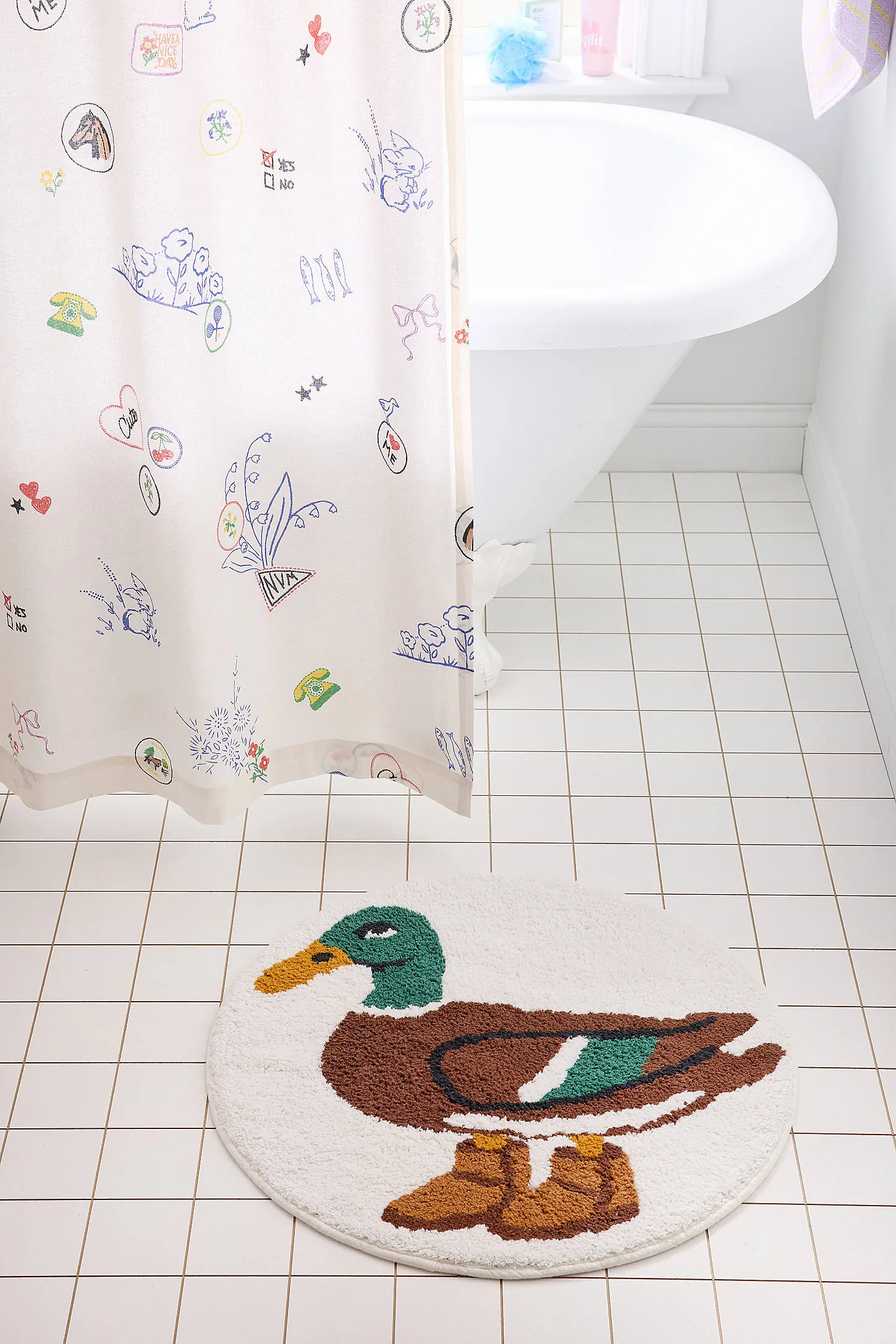 Party Animal Duck Mini Bath Mat