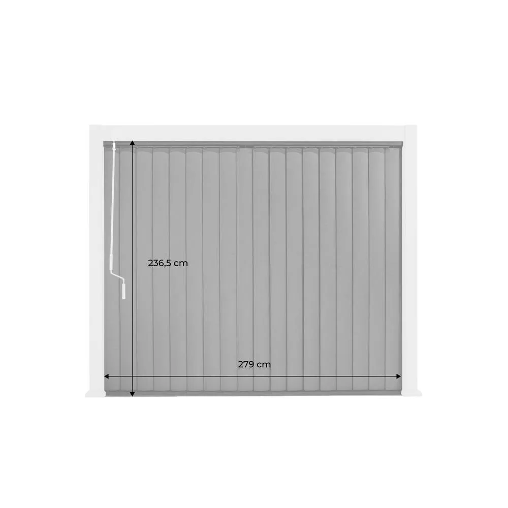 sweeek Vertical adjustable louver panel 3m for Triomphe pergola 3x3m V2 4x3m in White 6