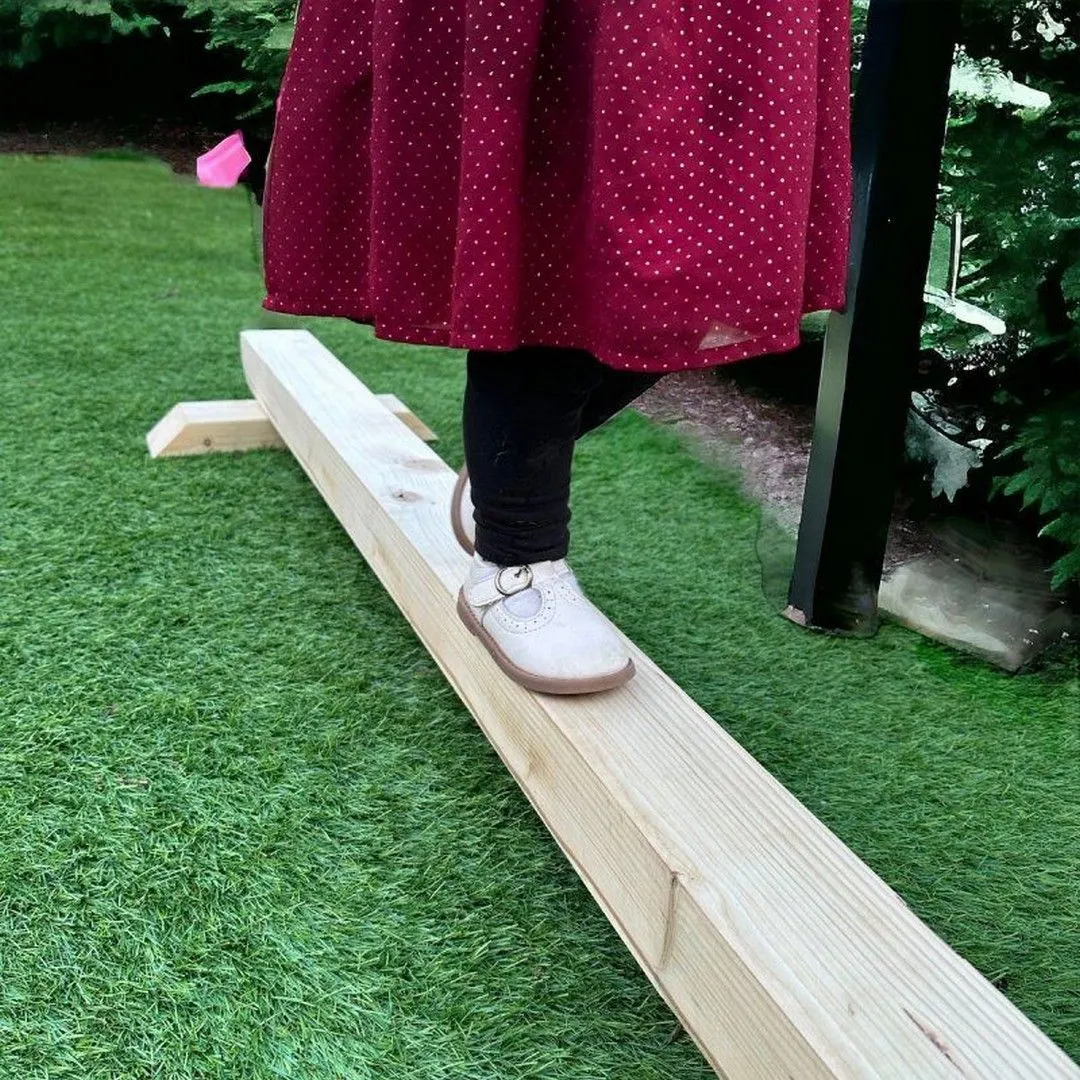 Buttercup Farm Children's Straight Balance Beam Walking Bar - L180 x W30 x H12 cm in Brown 5