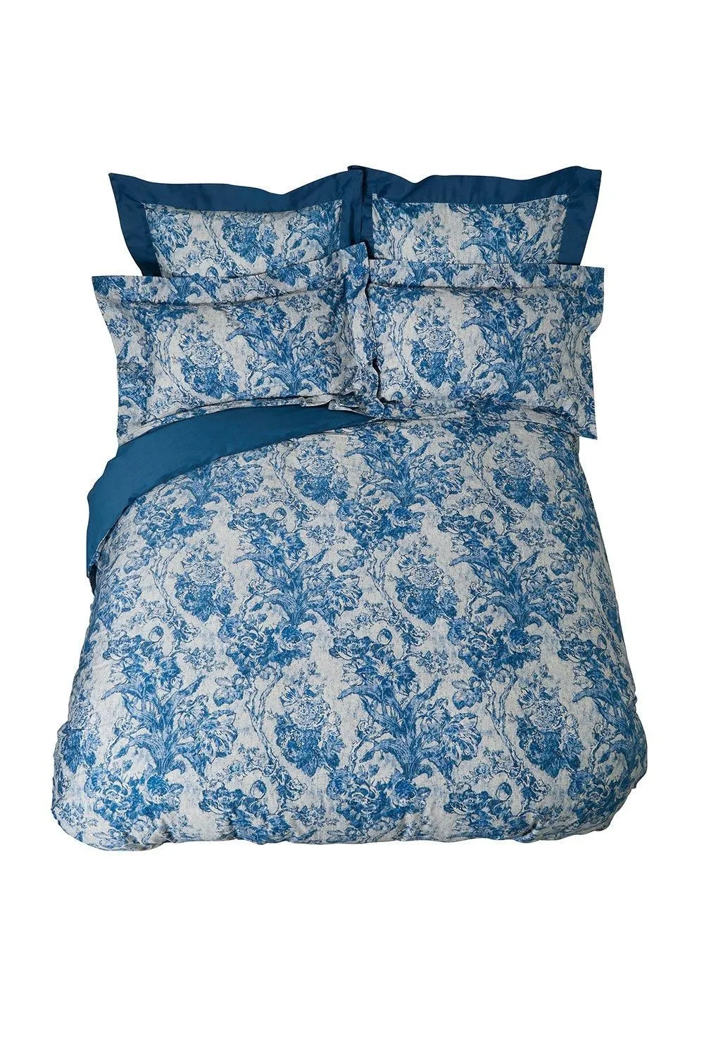Sanderson 'Fringed Tulip Toile' Cotton Duvet Cover Set in Blue 4
