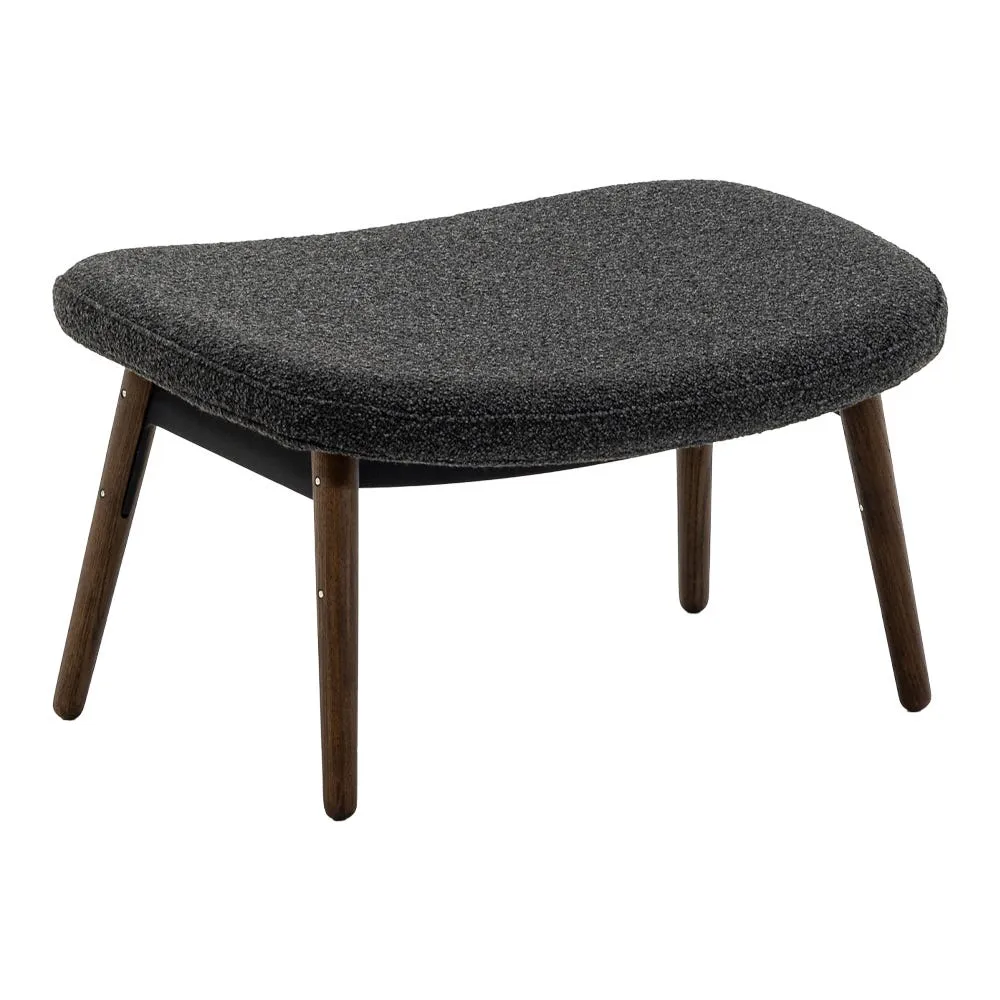 Case Ella Ottoman in Walnut and Boucle Slate 2
