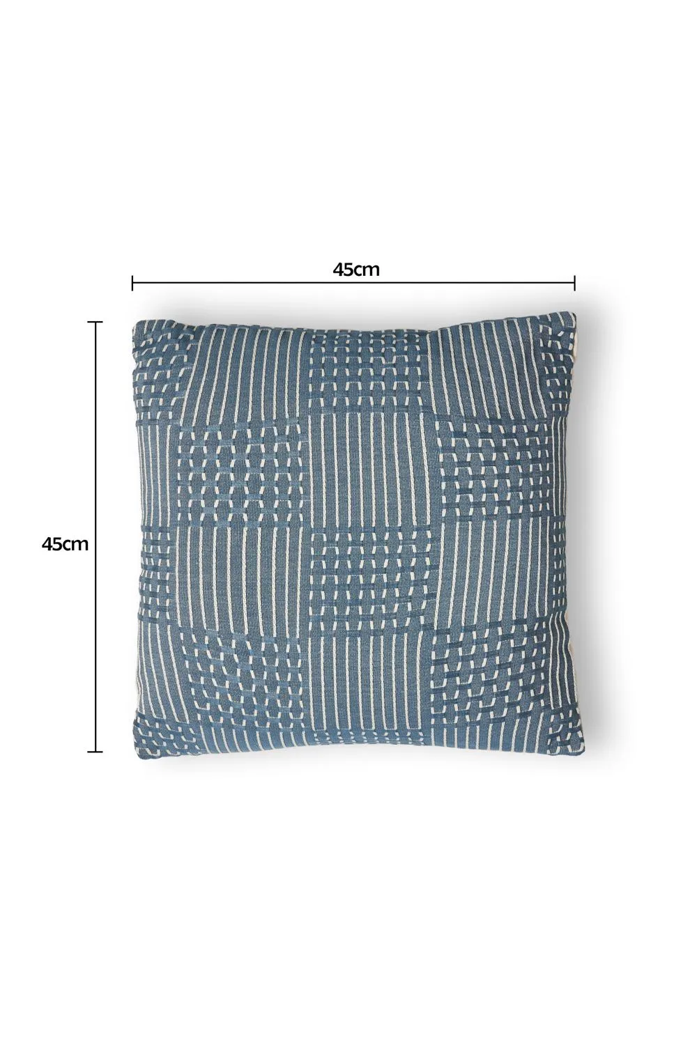 BHS Cross Check Cushion in Blue 3