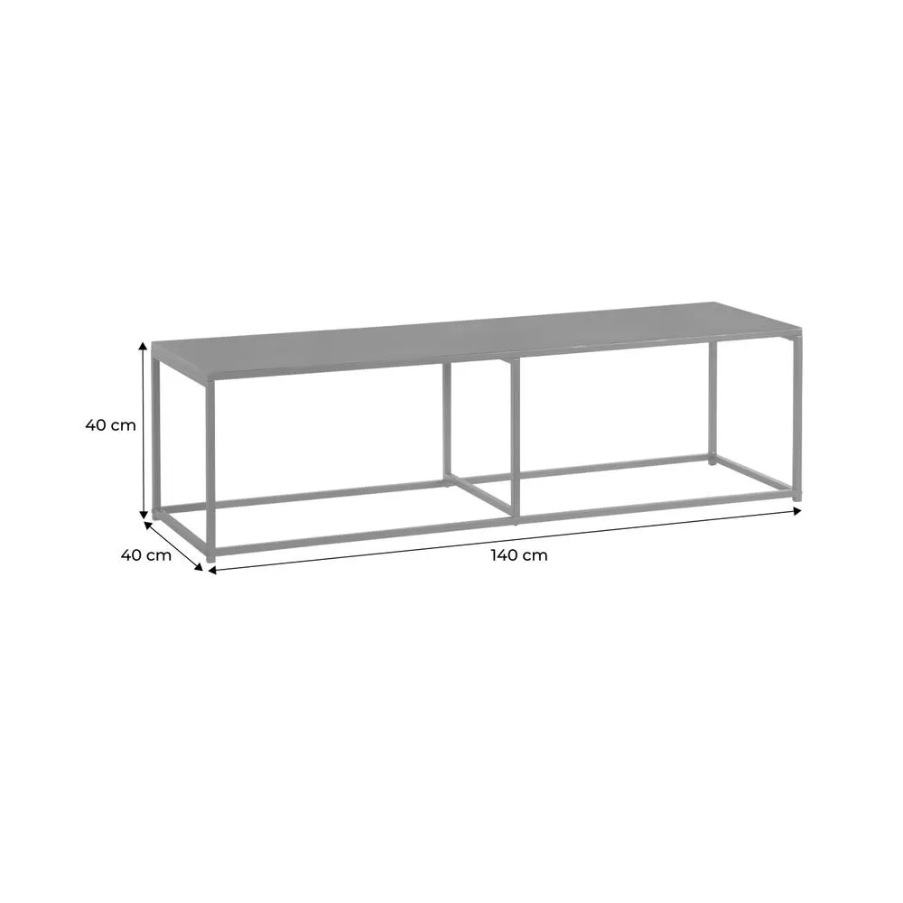 sweeek 140cm Urban-style Tv Unit Metal in Black 4