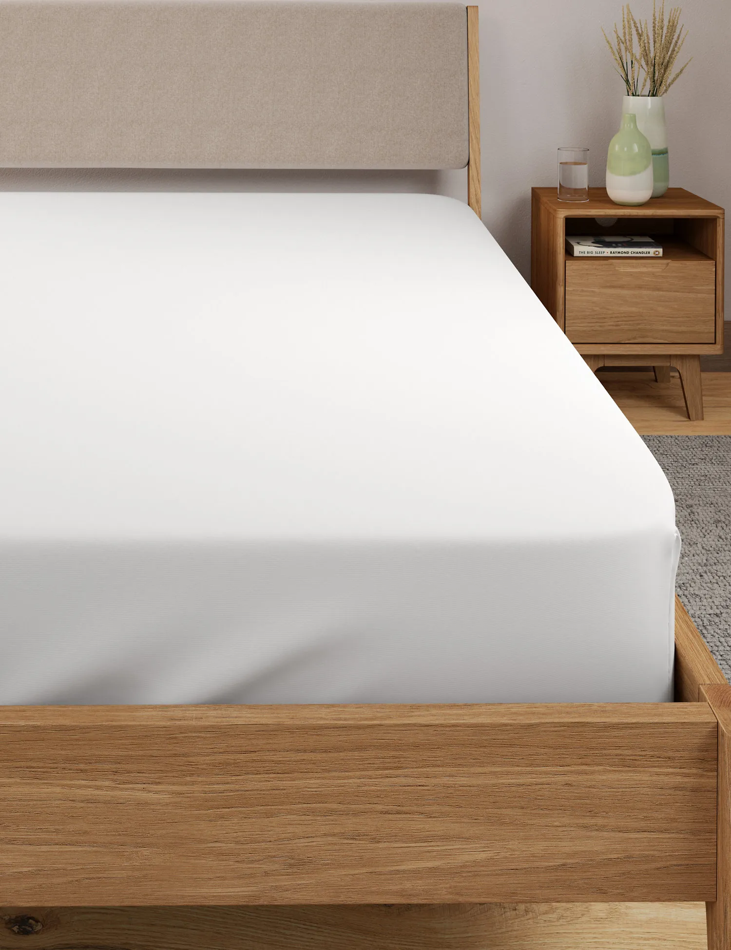 M&S Egyptian Cotton 230 Thread Count Deep Fitted Sheet