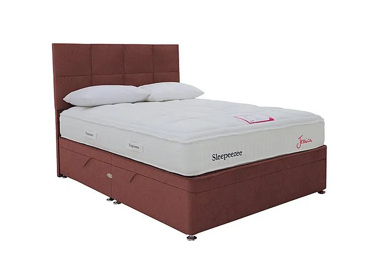 Jessica Side Ottoman Divan Set - Super King - Tweed Rose