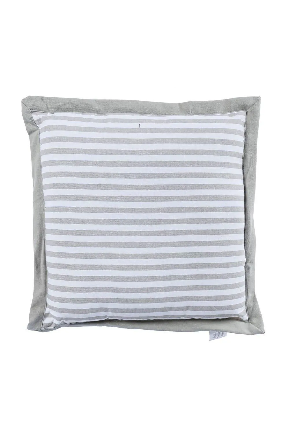 Homescapes Handmade Striped Seat Pad Soft Cotton Dining Chair Cushion in Grey 1