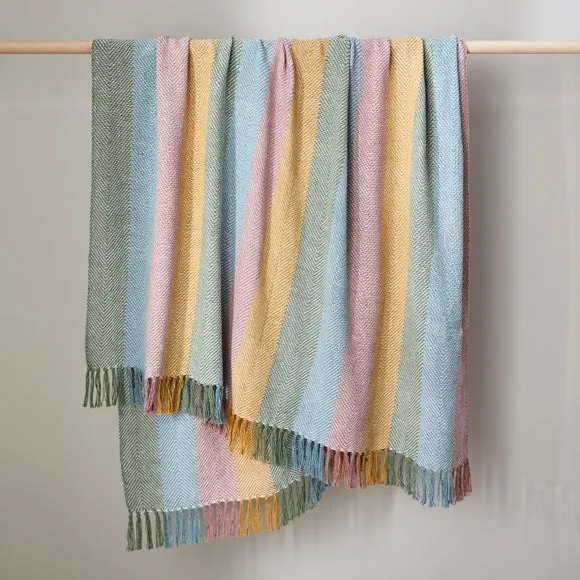 Jenson Herringbone Throw Blanket 235cm x 235cm 3