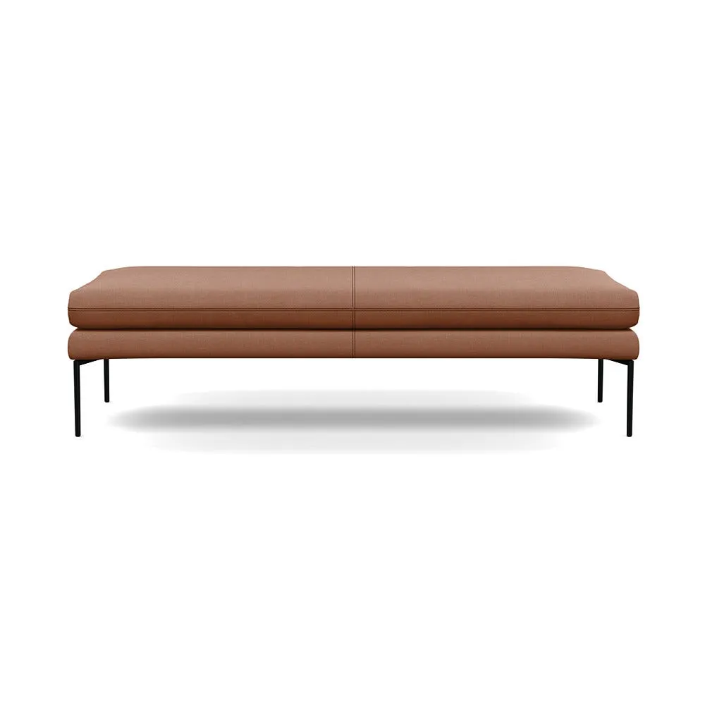 Heal's Matera Bench (160cm) Siena Cotton Clay Black Feet