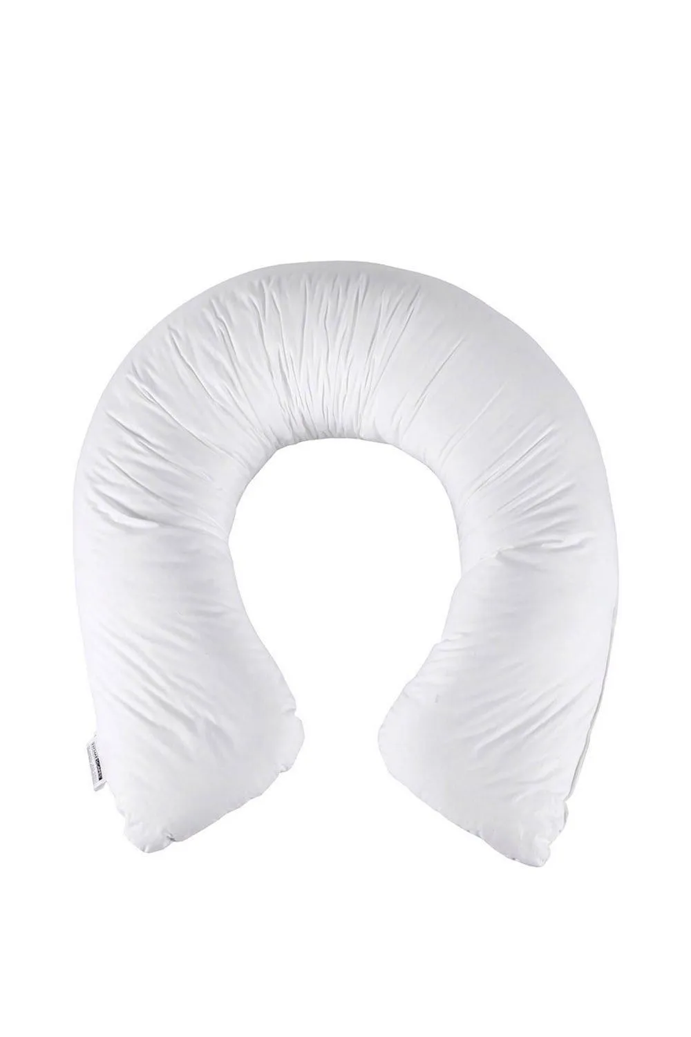 Homescapes U Shaped Comfort Pregnancy Pillow Goose Feather & Down in White