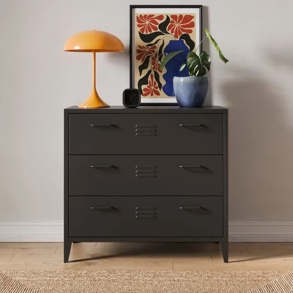 Helga Metal 3 Drawer Chest