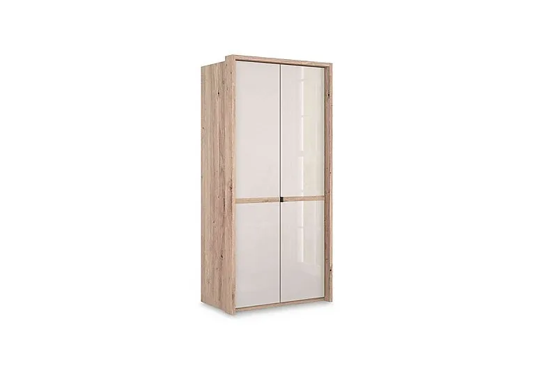 Hong Kong 2 Door Hinged Wardrobe with Glass Doors