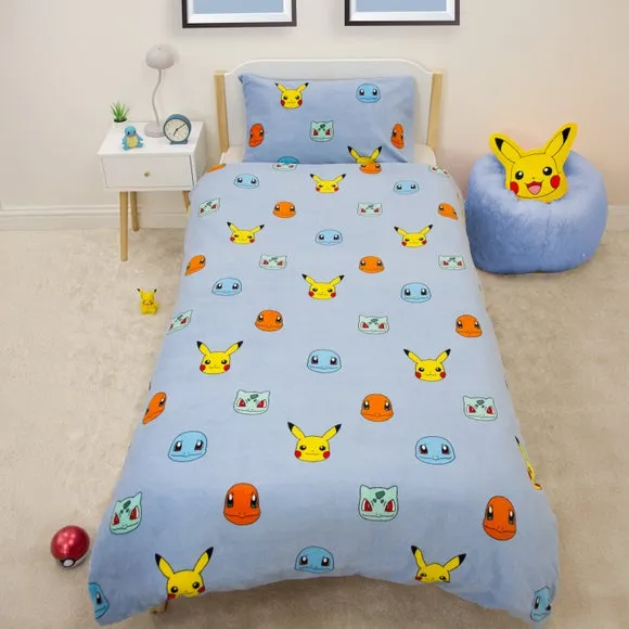 Pokemon Snuggle Fleece Duvet Cover & Pillowcase Set