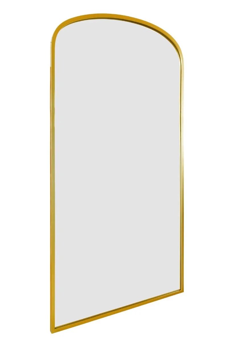 MirrorOutlet Gold Metal Framed Arched Garden Wall Mirror 79"x39" (200x100CM) 4