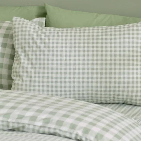 Catherine Lansfield Bamford Gingham Check Polycotton Duvet Cover & Pillowcase Set 2