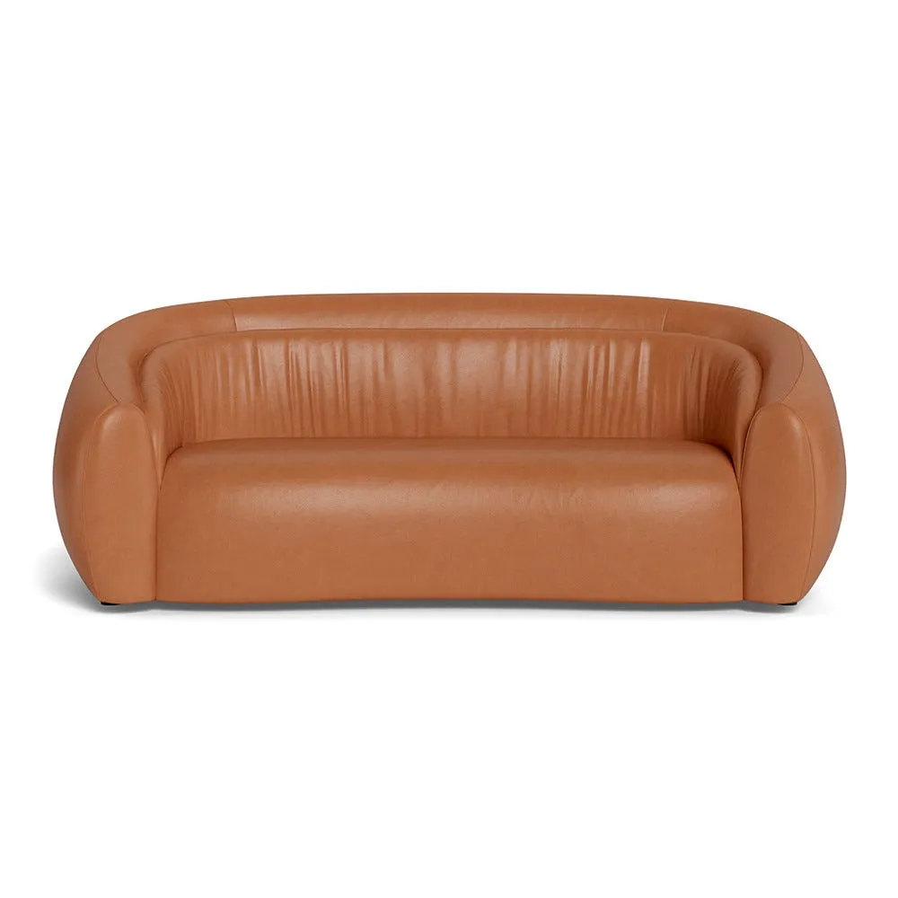 Heal's Flora 3 Seater Sofa Linea Leather Brown 1